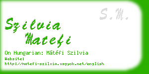 szilvia matefi business card